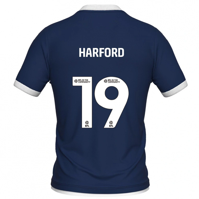 Danxen Kinder Beth Harford #19 Marine Weiß Heimtrikot Trikot 2025/26 T-Shirt