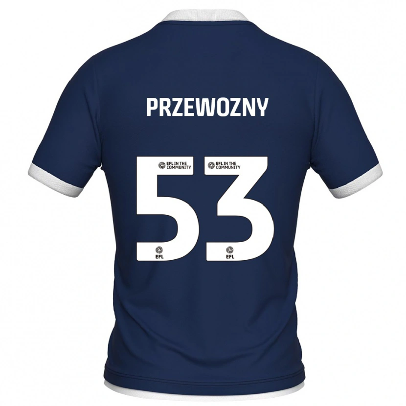 Danxen Kinder Jakub Przewozny #53 Marine Weiß Heimtrikot Trikot 2025/26 T-Shirt