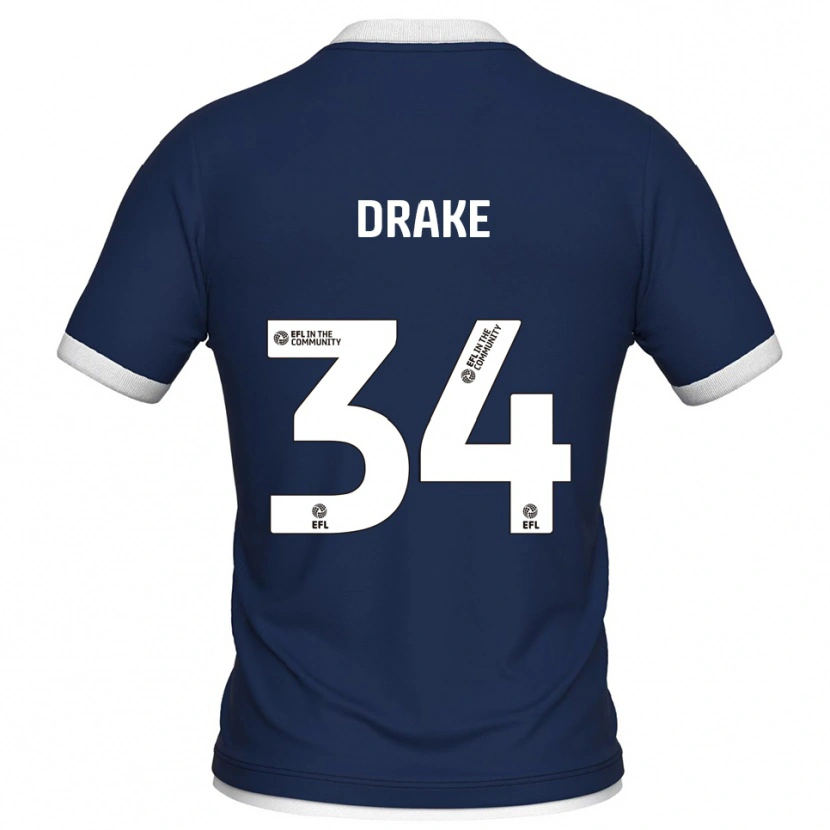 Danxen Kinder Ben Drake #34 Marine Weiß Heimtrikot Trikot 2025/26 T-Shirt