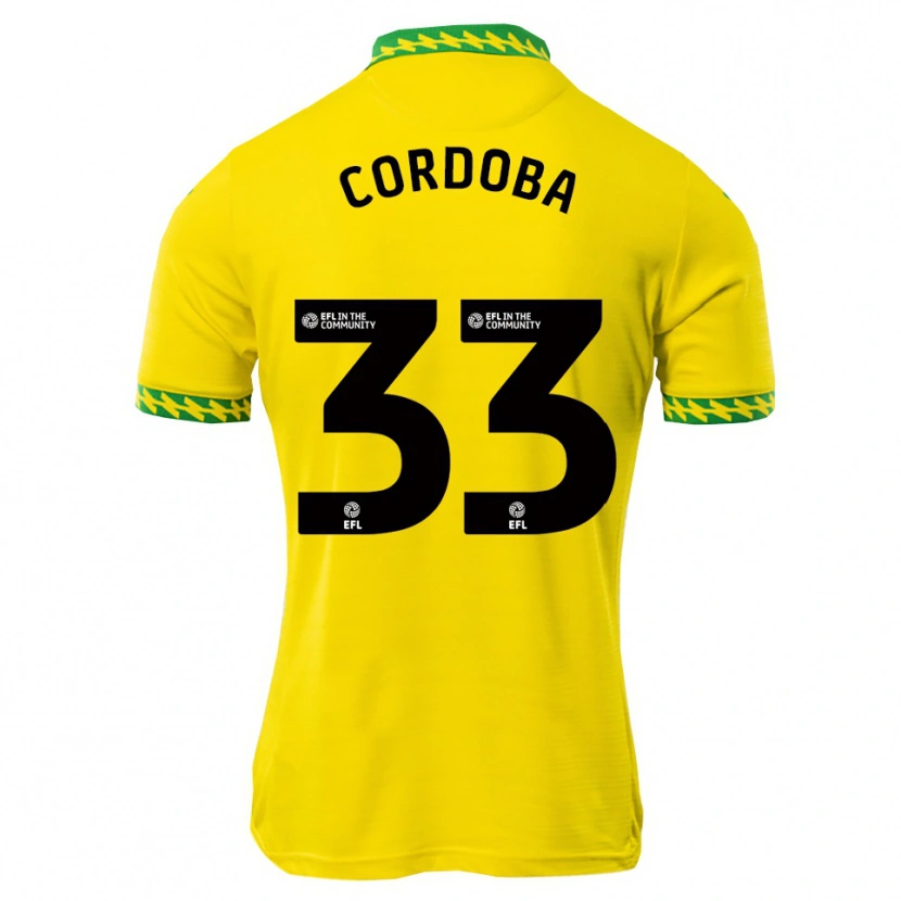 Danxen Kinder José Córdoba #33 Weiß Grün Heimtrikot Trikot 2025/26 T-Shirt