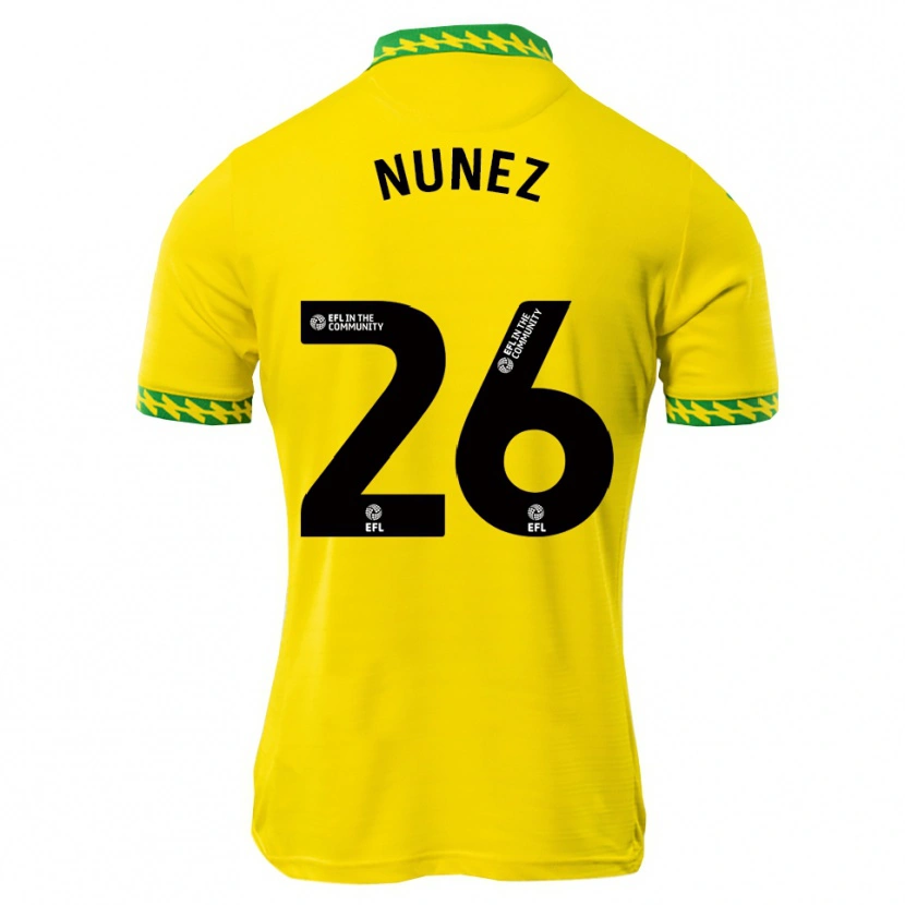 Danxen Kinder Marcelino Núñez #26 Weiß Grün Heimtrikot Trikot 2025/26 T-Shirt