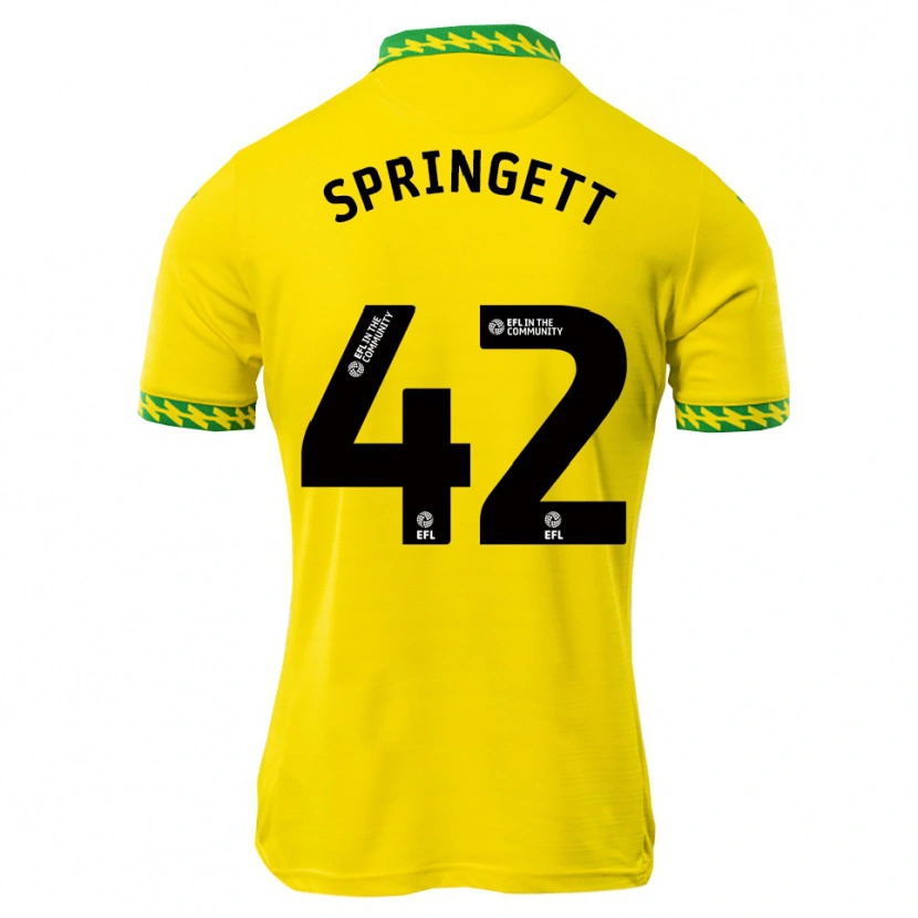 Danxen Kinder Tony Springett #42 Weiß Grün Heimtrikot Trikot 2025/26 T-Shirt