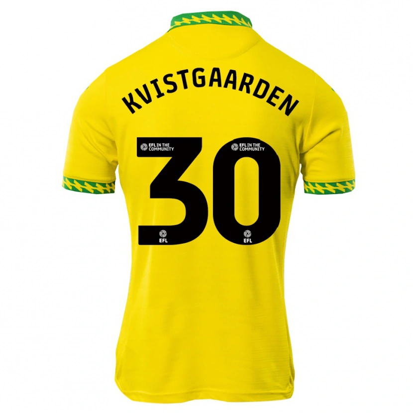 Danxen Kinder Mathias Kvistgaarden #30 Weiß Grün Heimtrikot Trikot 2025/26 T-Shirt
