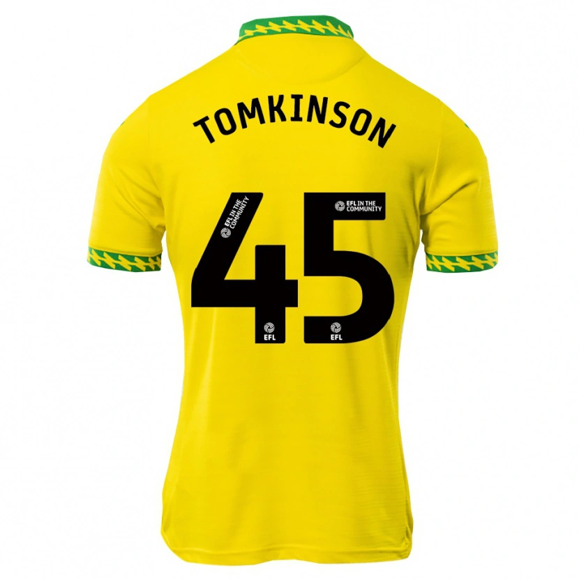 Danxen Kinder Jonathan Tomkinson #45 Weiß Grün Heimtrikot Trikot 2025/26 T-Shirt