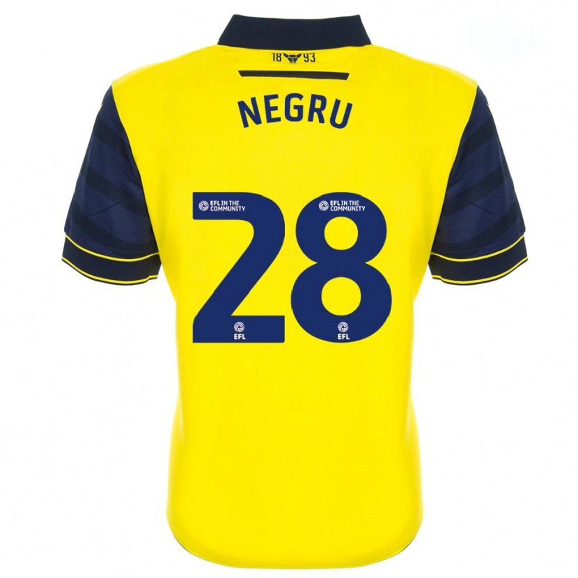 Danxen Kinder Stephan Negru #28 Gelb Marine Heimtrikot Trikot 2025/26 T-Shirt