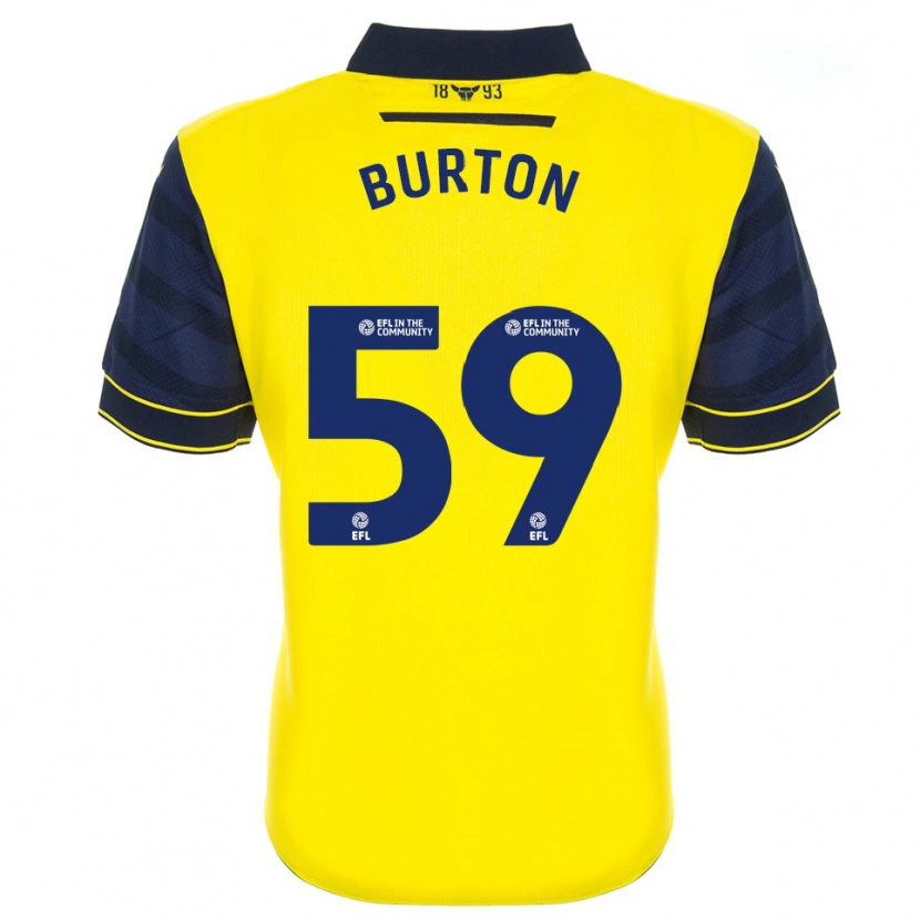 Danxen Kinder Kasway Burton #59 Gelb Marine Heimtrikot Trikot 2025/26 T-Shirt