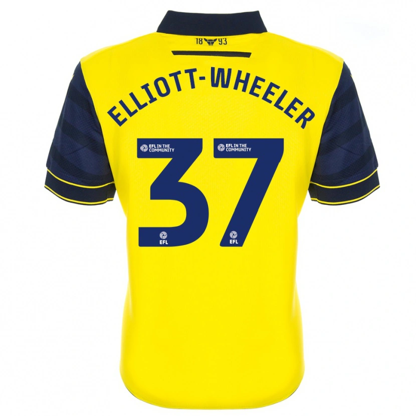 Danxen Kinder Aidan Elliott-Wheeler #37 Gelb Marine Heimtrikot Trikot 2025/26 T-Shirt