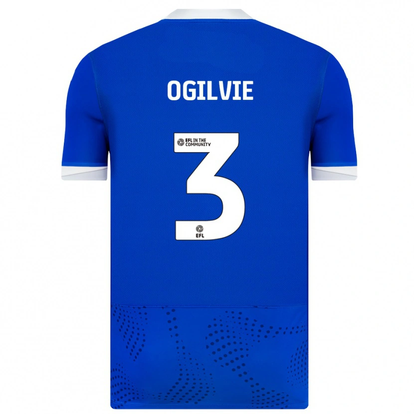 Danxen Kinder Connor Ogilvie #3 Blau Weiß Heimtrikot Trikot 2025/26 T-Shirt