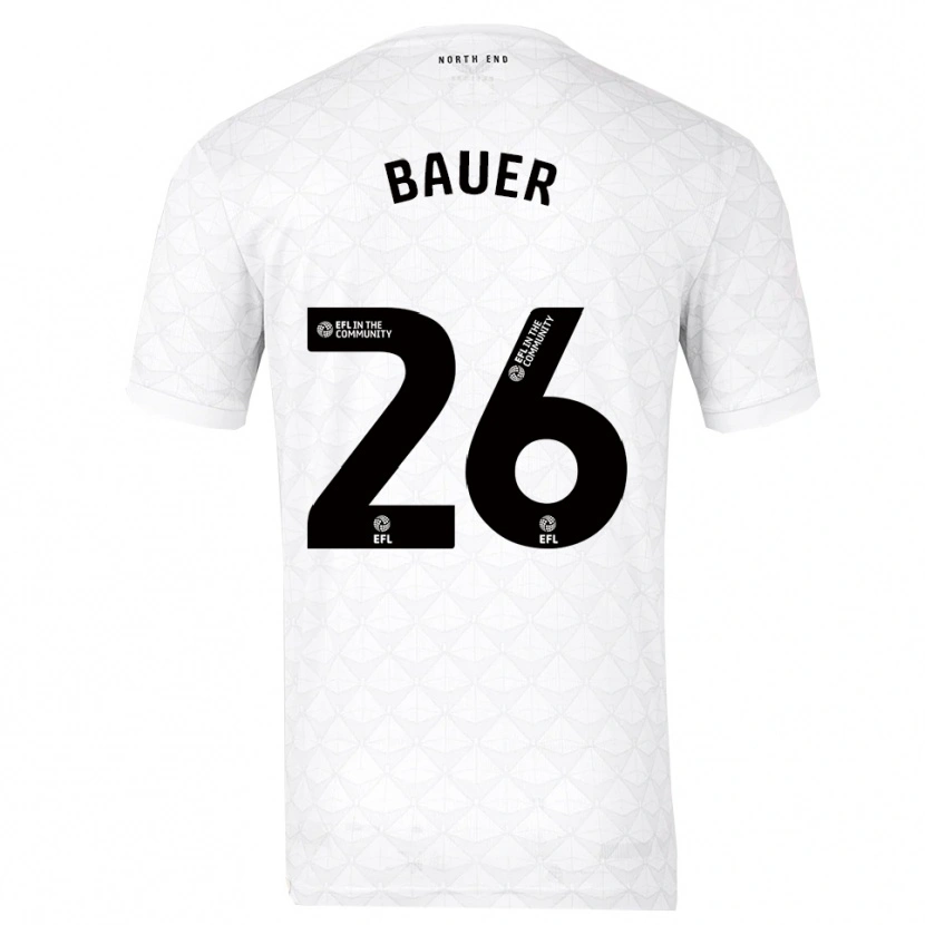 Danxen Kinder Patrick Bauer #26 Weiß Rot Heimtrikot Trikot 2025/26 T-Shirt