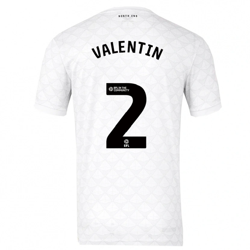 Danxen Kinder Pol Valentín #2 Weiß Rot Heimtrikot Trikot 2025/26 T-Shirt