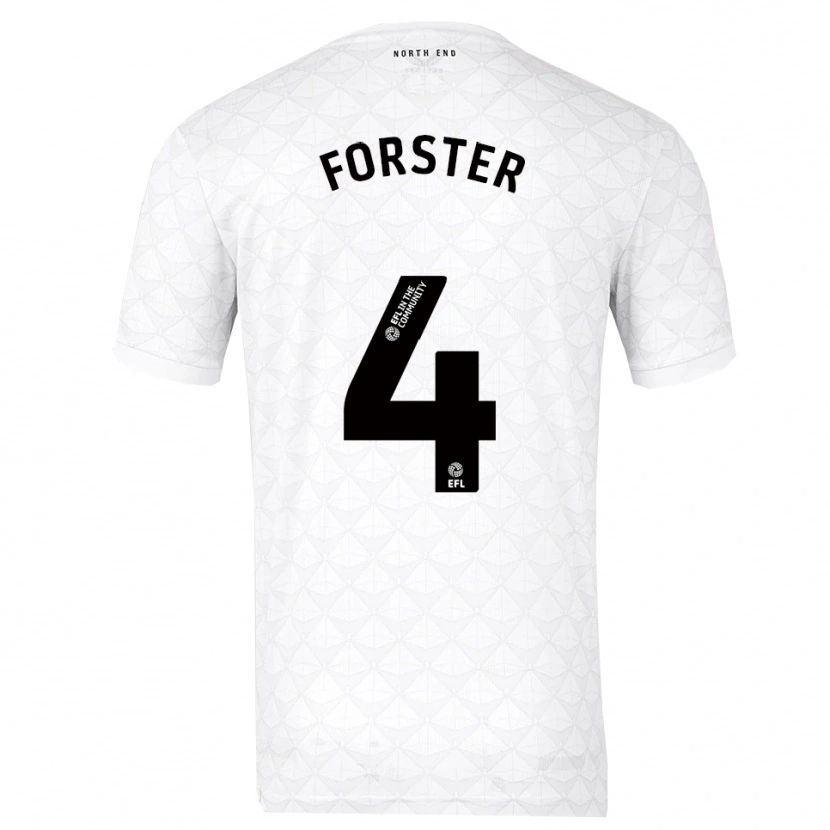 Danxen Kinder Hannah Forster #4 Weiß Rot Heimtrikot Trikot 2025/26 T-Shirt