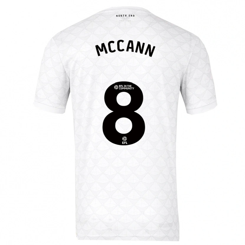 Danxen Kinder Ali Mccann #8 Weiß Rot Heimtrikot Trikot 2025/26 T-Shirt