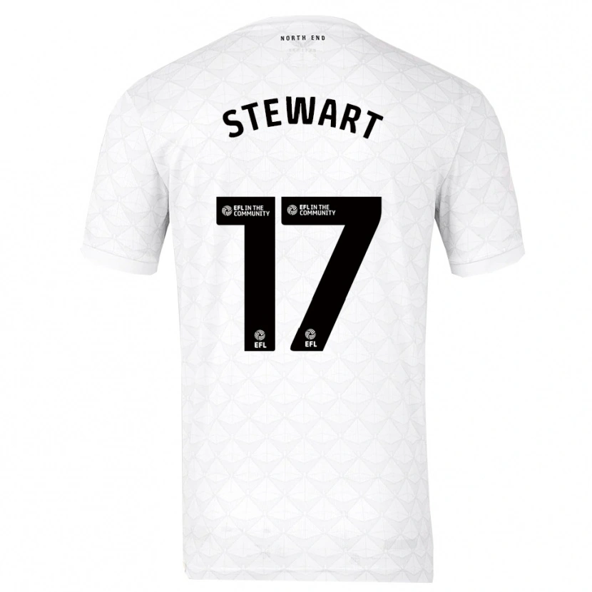 Danxen Kinder Layton Stewart #17 Weiß Rot Heimtrikot Trikot 2025/26 T-Shirt