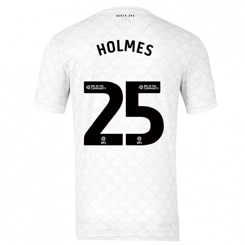 Danxen Kinder Duane Holmes #25 Weiß Rot Heimtrikot Trikot 2025/26 T-Shirt