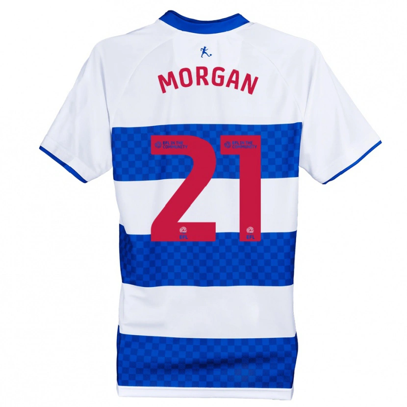 Danxen Kinder Kieran Morgan #21 Blau Weiß Heimtrikot Trikot 2025/26 T-Shirt