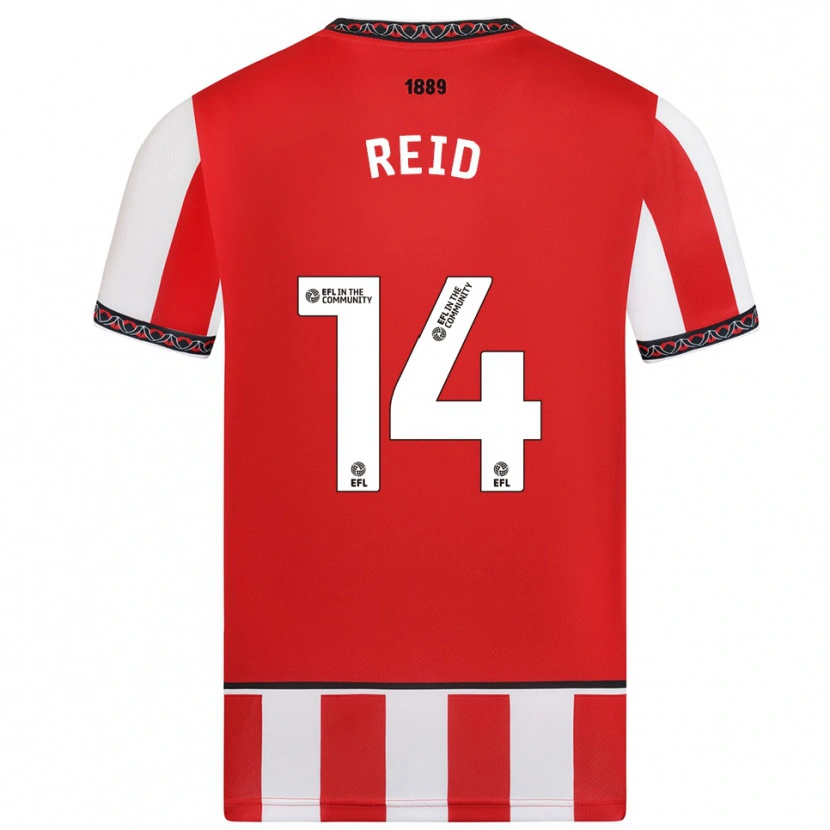 Danxen Kinder Aaron Reid #14 Rot Weiß Heimtrikot Trikot 2025/26 T-Shirt