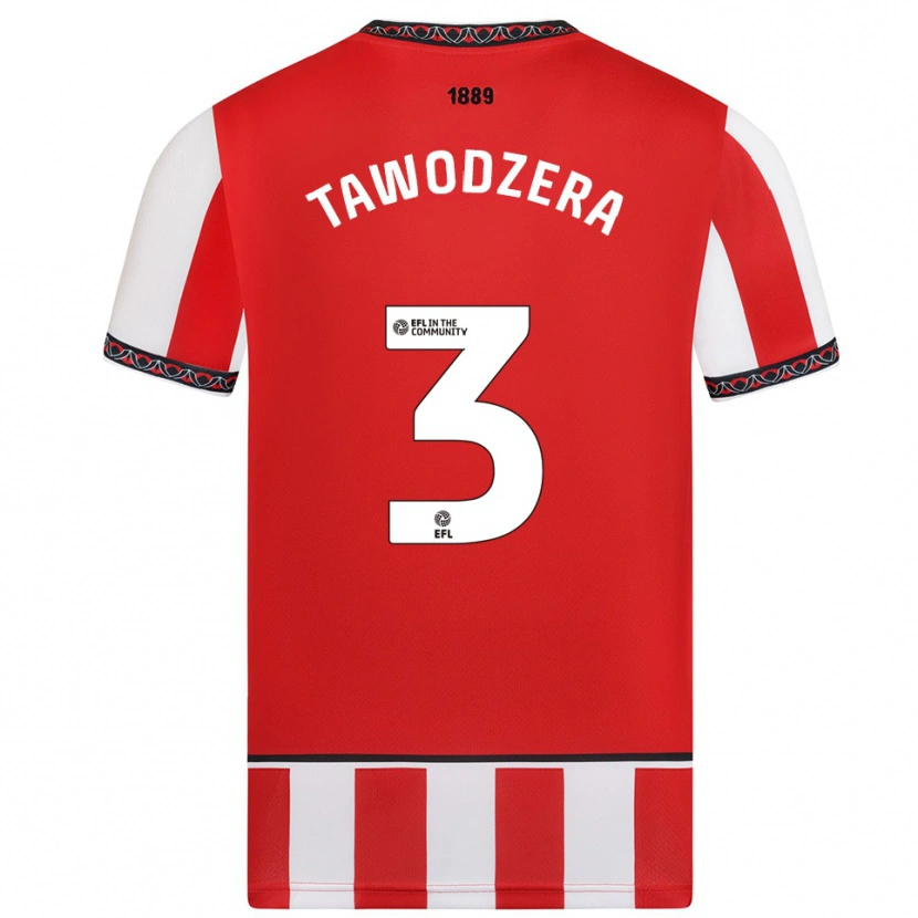 Danxen Kinder Dylan Tawodzera #3 Rot Weiß Heimtrikot Trikot 2025/26 T-Shirt