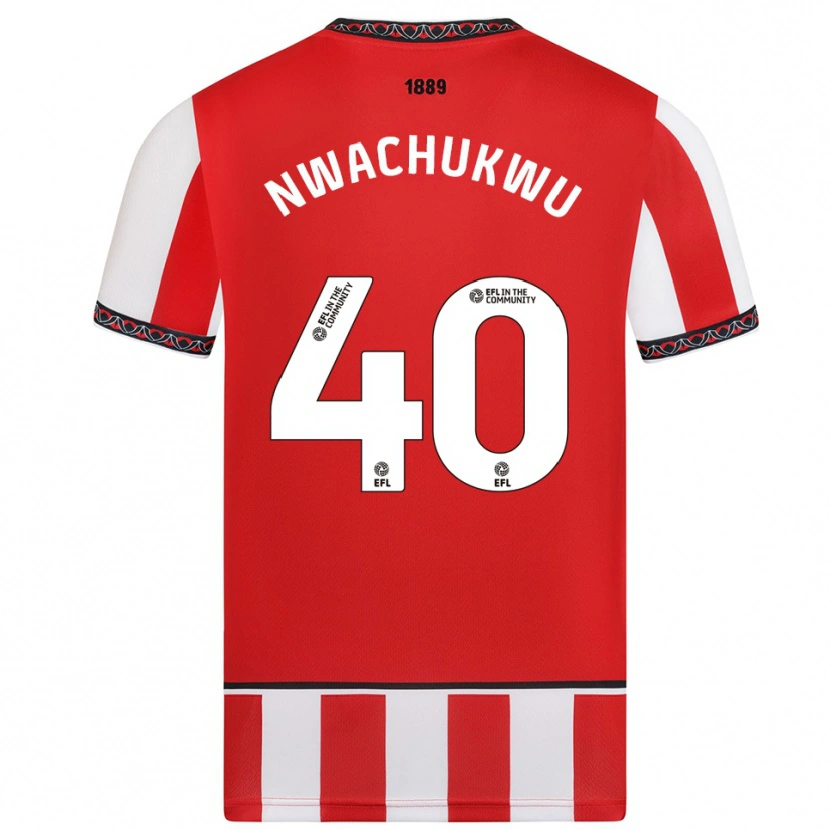 Danxen Kinder Christian Nwachukwu #40 Rot Weiß Heimtrikot Trikot 2025/26 T-Shirt