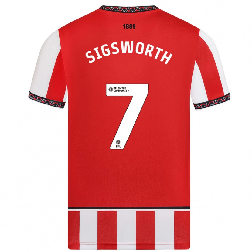 Danxen Kinder Jess Sigsworth #7 Rot Weiß Heimtrikot Trikot 2025/26 T-Shirt