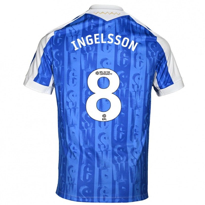 Danxen Kinder Svante Ingelsson #8 Blau Weiß Heimtrikot Trikot 2025/26 T-Shirt