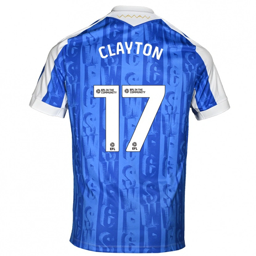 Danxen Kinder Liam Clayton #17 Blau Weiß Heimtrikot Trikot 2025/26 T-Shirt