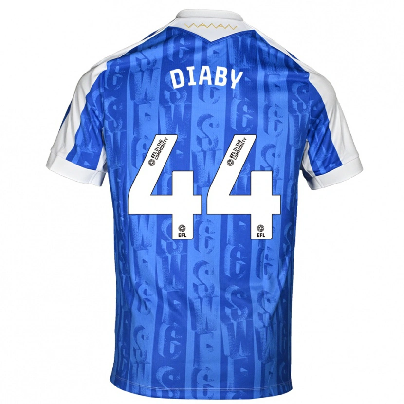 Danxen Kinder Momo Diaby #44 Blau Weiß Heimtrikot Trikot 2025/26 T-Shirt