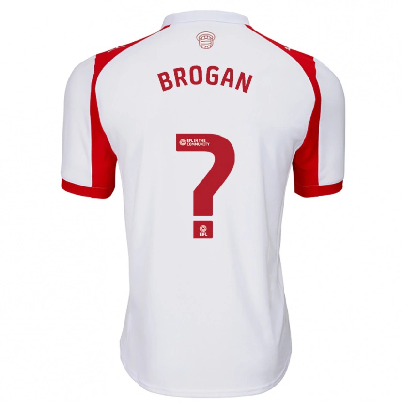 Danxen Kinder Adam Brogan #0 Weiß Rot Heimtrikot Trikot 2025/26 T-Shirt
