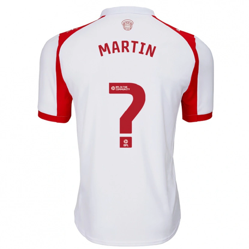 Danxen Kinder James Martin #0 Weiß Rot Heimtrikot Trikot 2025/26 T-Shirt