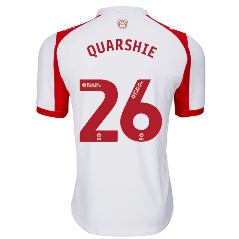 Danxen Kinder Joshua Quarshie #26 Weiß Rot Heimtrikot Trikot 2025/26 T-Shirt