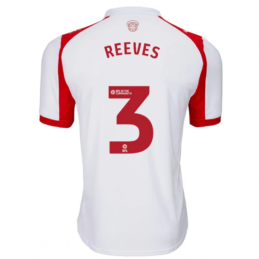 Danxen Kinder Ben Reeves #3 Weiß Rot Heimtrikot Trikot 2025/26 T-Shirt
