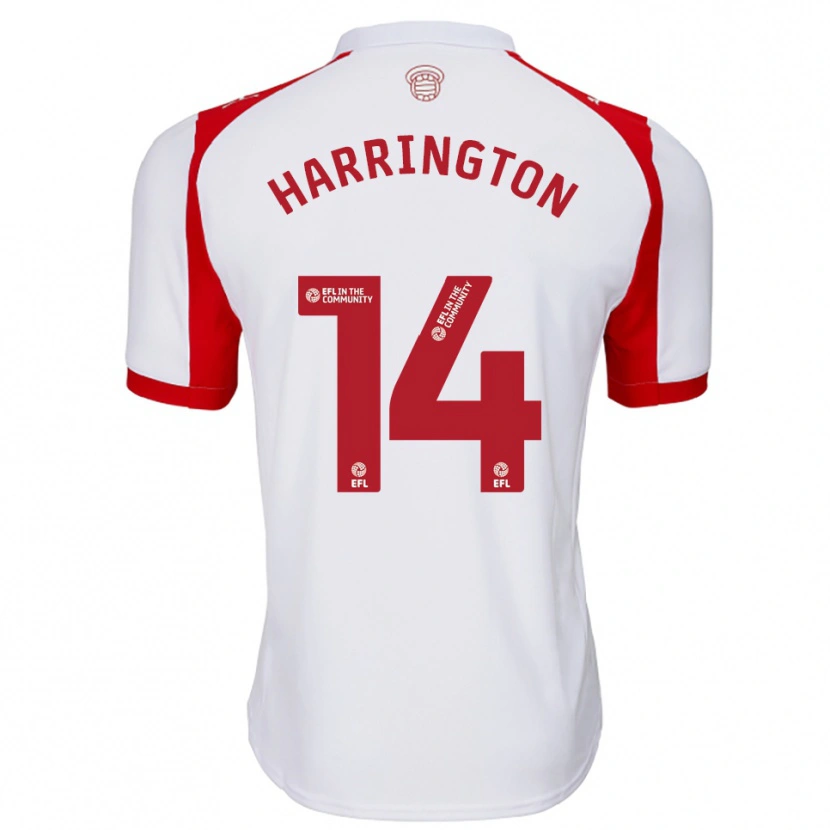 Danxen Kinder Harry Harrington #14 Weiß Rot Heimtrikot Trikot 2025/26 T-Shirt