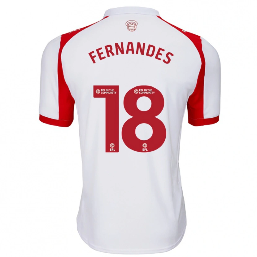 Danxen Kinder Mateus Fernandes #18 Weiß Rot Heimtrikot Trikot 2025/26 T-Shirt
