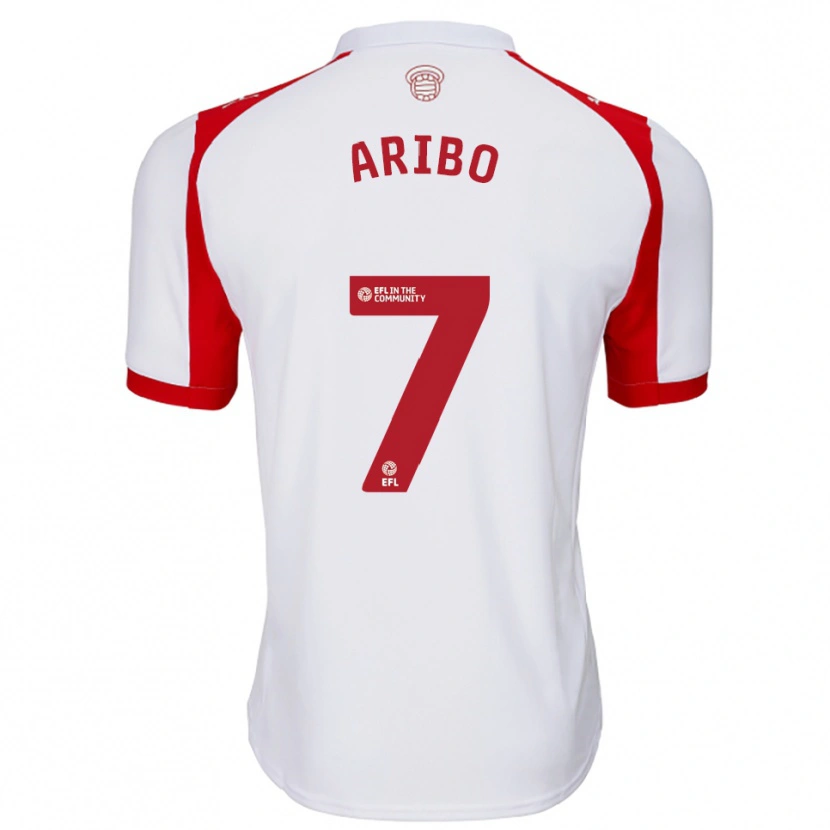 Danxen Kinder Joe Aribo #7 Weiß Rot Heimtrikot Trikot 2025/26 T-Shirt