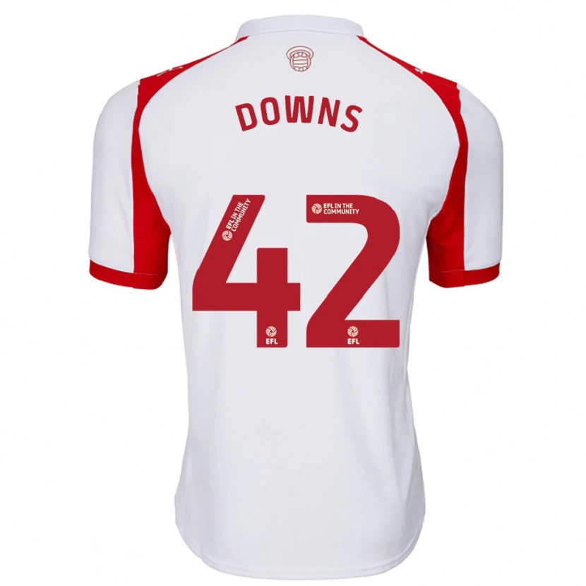 Danxen Kinder Damion Downs #42 Weiß Rot Heimtrikot Trikot 2025/26 T-Shirt