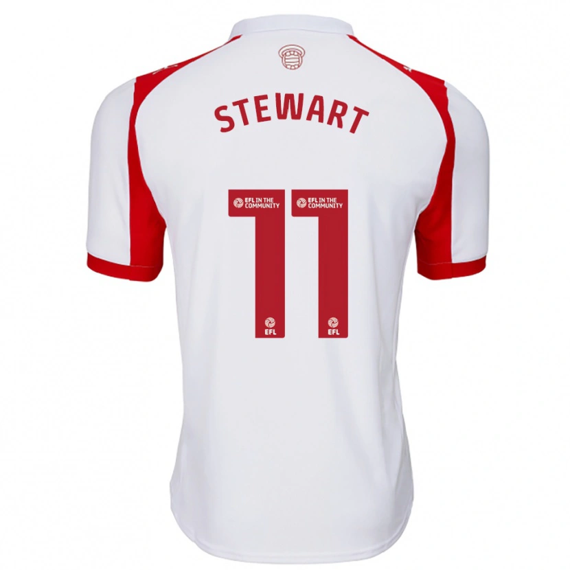 Danxen Kinder Ross Stewart #11 Weiß Rot Heimtrikot Trikot 2025/26 T-Shirt
