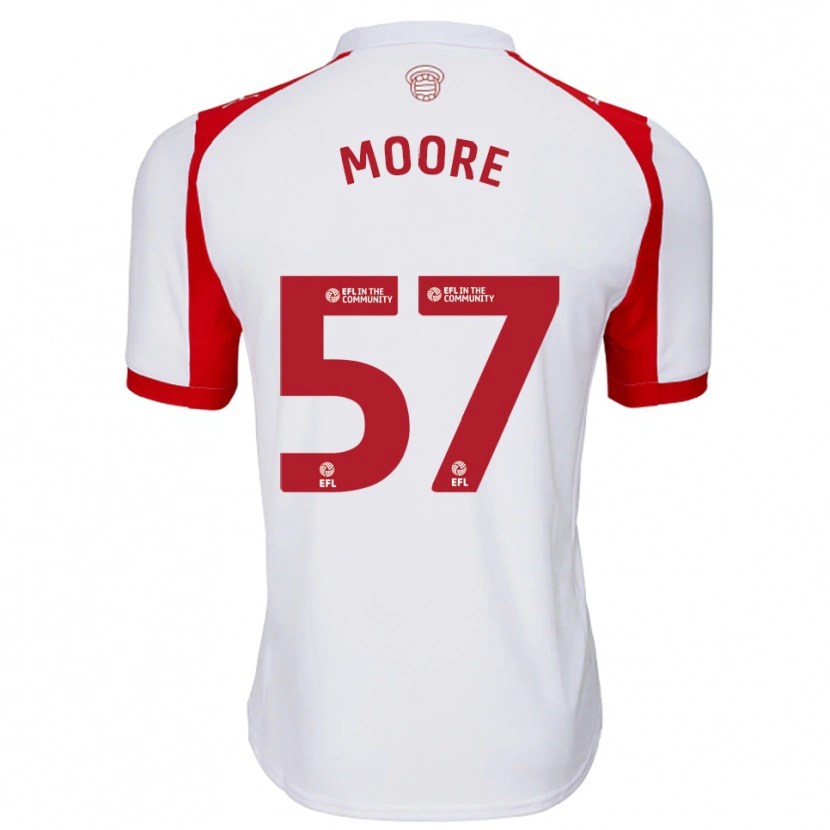 Danxen Kinder Jayden Moore #57 Weiß Rot Heimtrikot Trikot 2025/26 T-Shirt