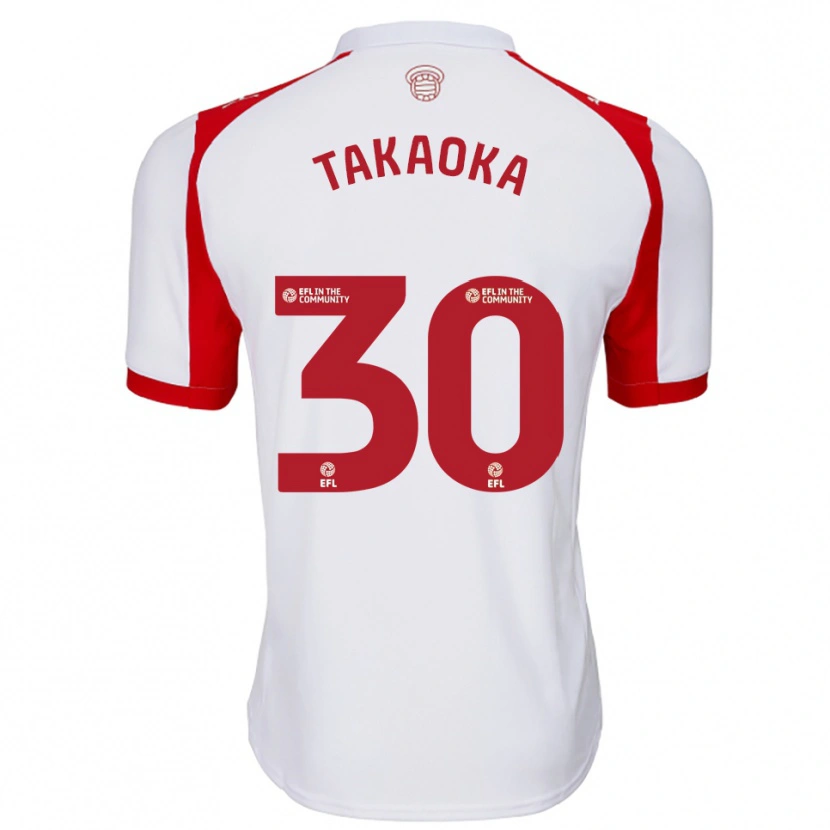 Danxen Kinder Rento Takaoka #30 Weiß Rot Heimtrikot Trikot 2025/26 T-Shirt