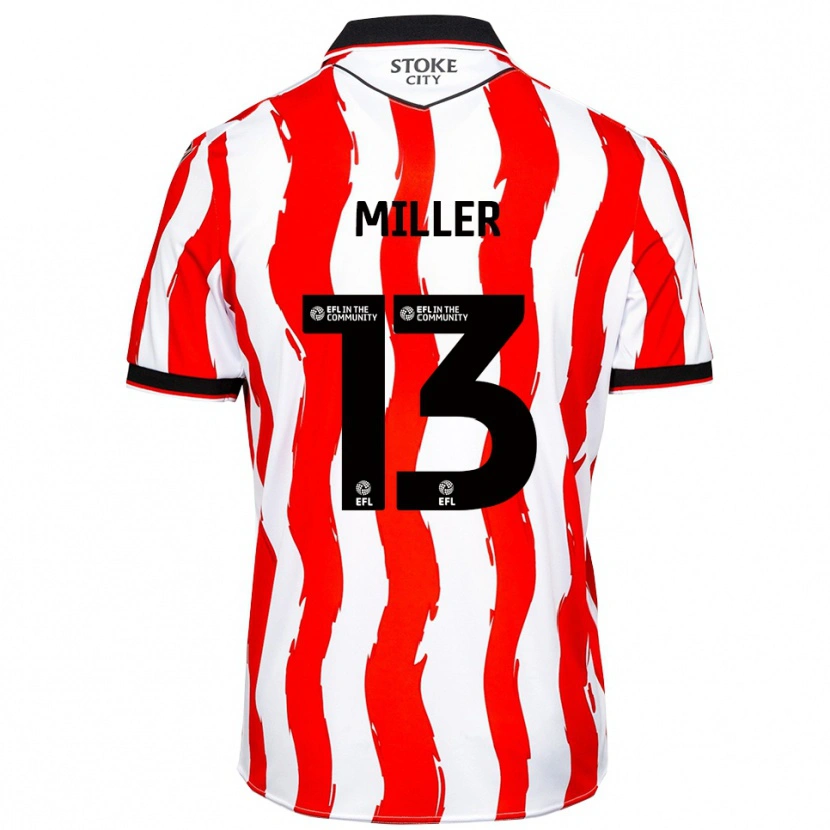 Danxen Kinder Tom Miller #13 Weiß Rot Heimtrikot Trikot 2025/26 T-Shirt
