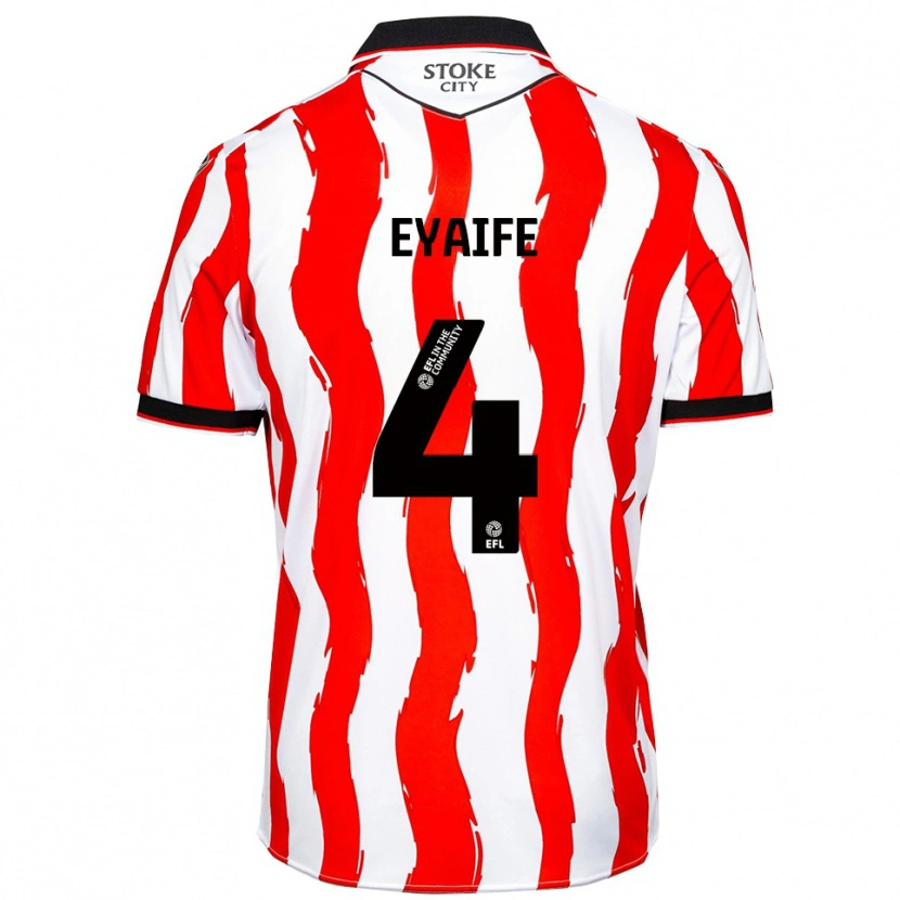 Danxen Kinder Daniel Eyaife #4 Weiß Rot Heimtrikot Trikot 2025/26 T-Shirt