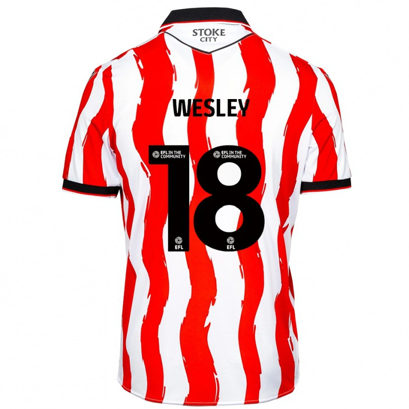 Danxen Kinder Wesley Moraes #18 Weiß Rot Heimtrikot Trikot 2025/26 T-Shirt