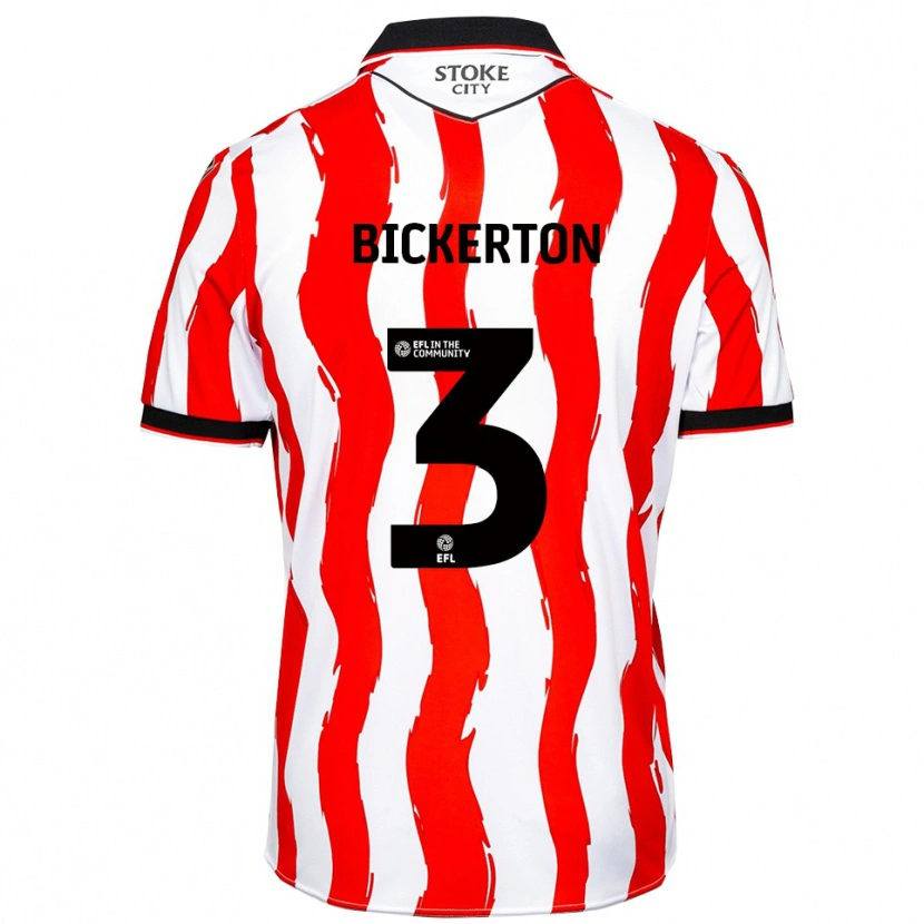 Danxen Kinder Josh Bickerton #3 Weiß Rot Heimtrikot Trikot 2025/26 T-Shirt