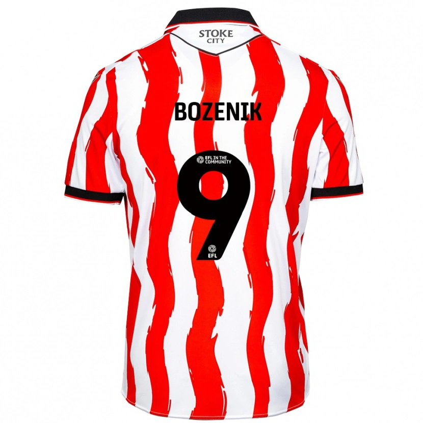 Danxen Kinder Róbert Boženík #9 Weiß Rot Heimtrikot Trikot 2025/26 T-Shirt