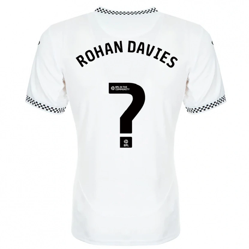 Danxen Kinder Rohan Davies #0 Weiß Orange Heimtrikot Trikot 2025/26 T-Shirt