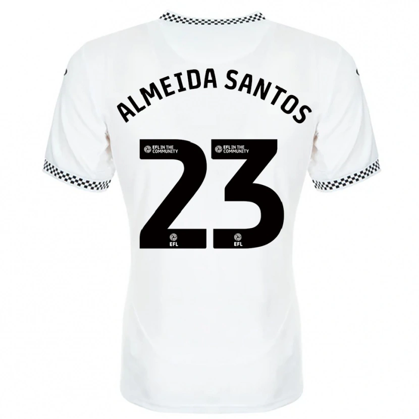 Danxen Kinder Ricardo Santos #23 Weiß Orange Heimtrikot Trikot 2025/26 T-Shirt