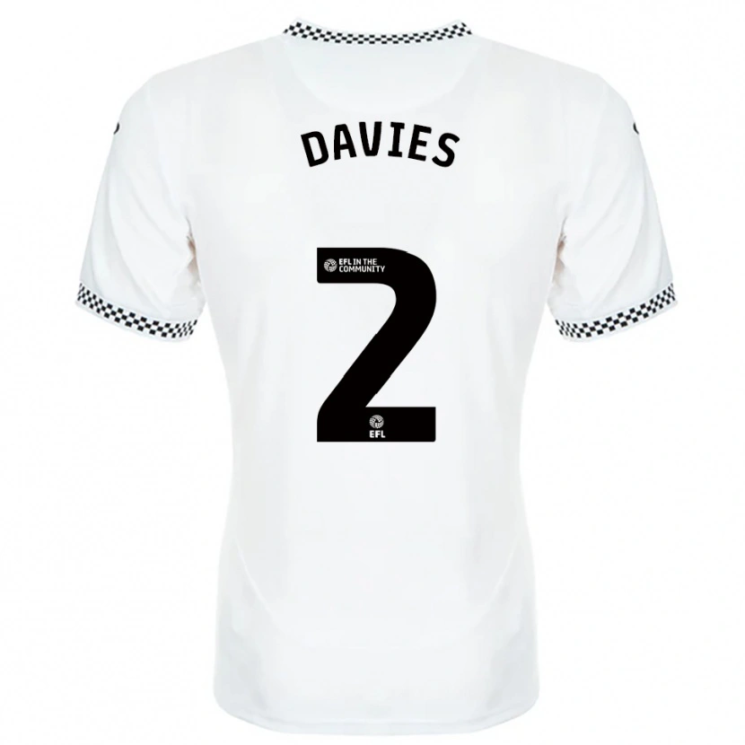 Danxen Kinder Lauren Davies #2 Weiß Orange Heimtrikot Trikot 2025/26 T-Shirt