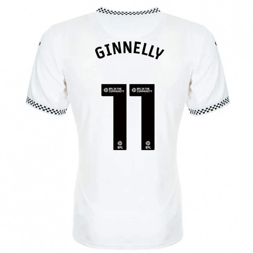 Danxen Kinder Josh Ginnelly #11 Weiß Orange Heimtrikot Trikot 2025/26 T-Shirt
