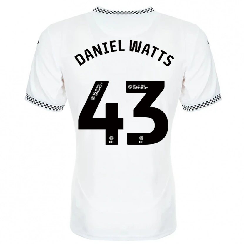 Danxen Kinder Daniel Watts #43 Weiß Orange Heimtrikot Trikot 2025/26 T-Shirt