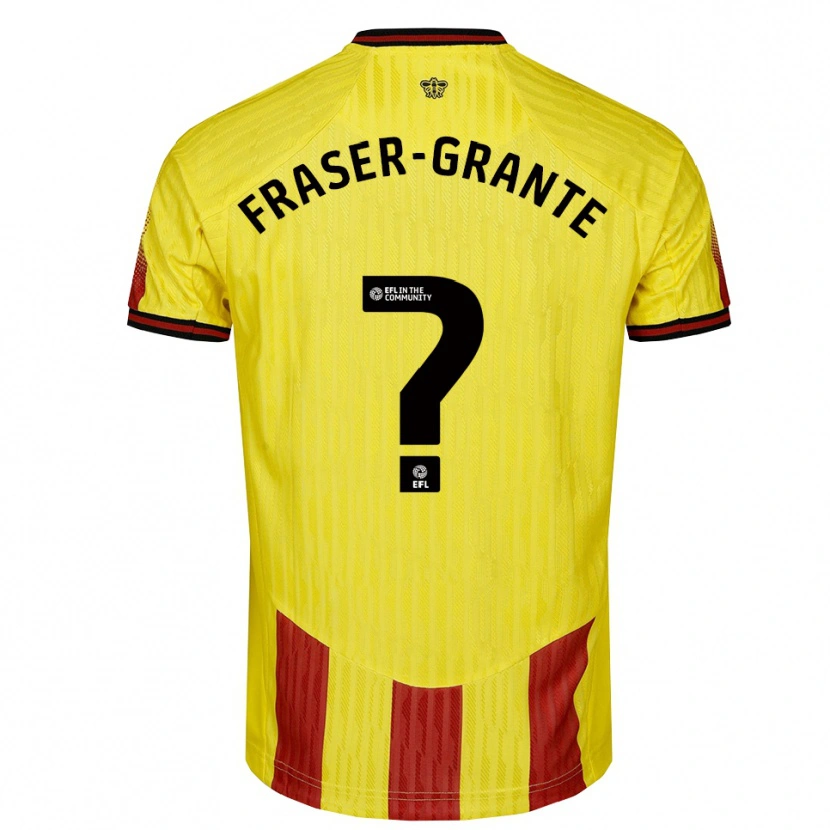 Danxen Kinder Zak Fraser-Grante #0 Gelb Rot Heimtrikot Trikot 2025/26 T-Shirt