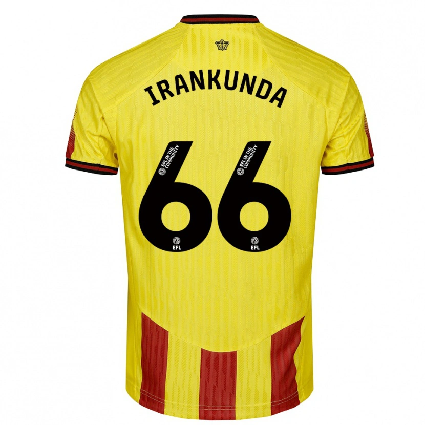 Danxen Kinder Nestory Irankunda #66 Gelb Rot Heimtrikot Trikot 2025/26 T-Shirt