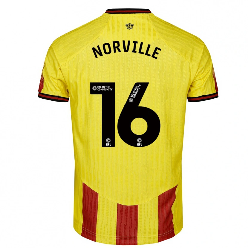 Danxen Kinder Jael Norville #16 Gelb Rot Heimtrikot Trikot 2025/26 T-Shirt